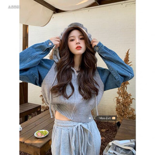 ÁO KHOÁC LEN PHỐI JEANS