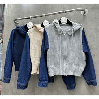 ÁO KHOÁC LEN PHỐI JEANS