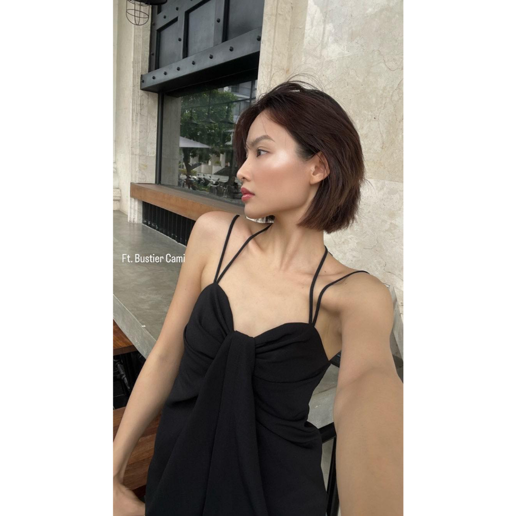 ASPIRIN BUSTIER BOWTIE CAMI - Áo 2 dây cúp ngực