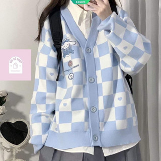 Áo Khoác Cardigan, Áo Khoác Len Dáng Rộng Bigsz Cổ V Tay Dài Thời Trang Mùa Đông Phối Thêu Thỏ Trước Ngực Hàng Qccc