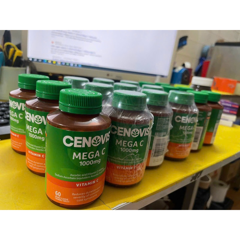 Viên ngậm Vitamin C Cenovis Mega C 1000mg lọ 60 viên