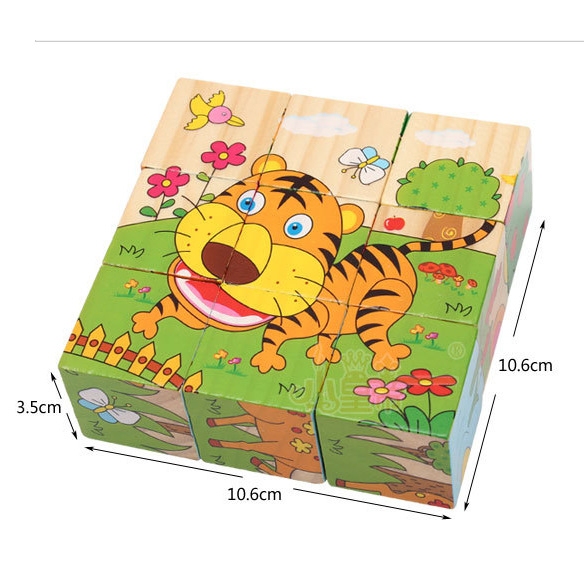 Đồ Chơi 3D 9 Khối Gỗ - Xếp Hình 3D 6 mặt Cho Bé Đồ Chơi Giáo Dục Sớm Cho Trẻ Em Trò Chơi Ghép Hình Khối HK09