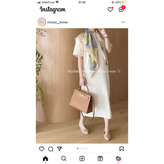 [ZARA AUTH] ĐẦM SATIN ZARA CỔ TRÒN
