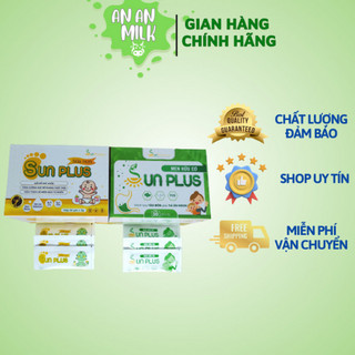 Combo Men sống hữu cơ Sunplus + Sữa non Sun.plus dùng cho trẻ biếng ăn, chậm hấp thu, chậm tăng cân, ngủ không sâu