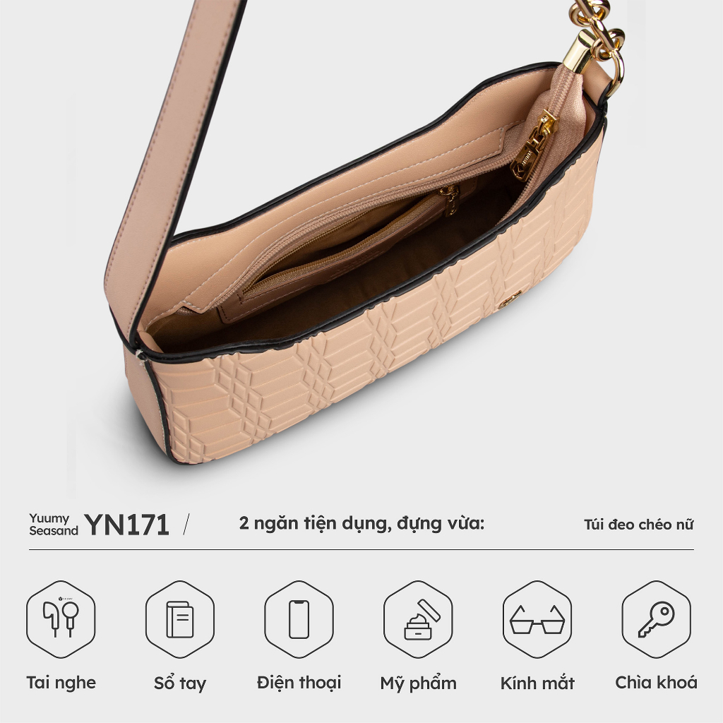 Túi xách nữ kẹp nách cao cấp YUUMY Seasand YN171