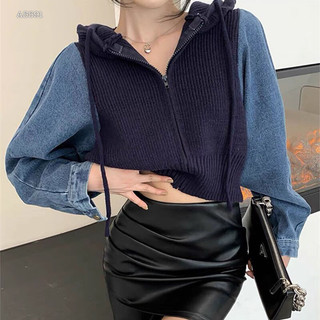 ÁO KHOÁC LEN PHỐI JEANS