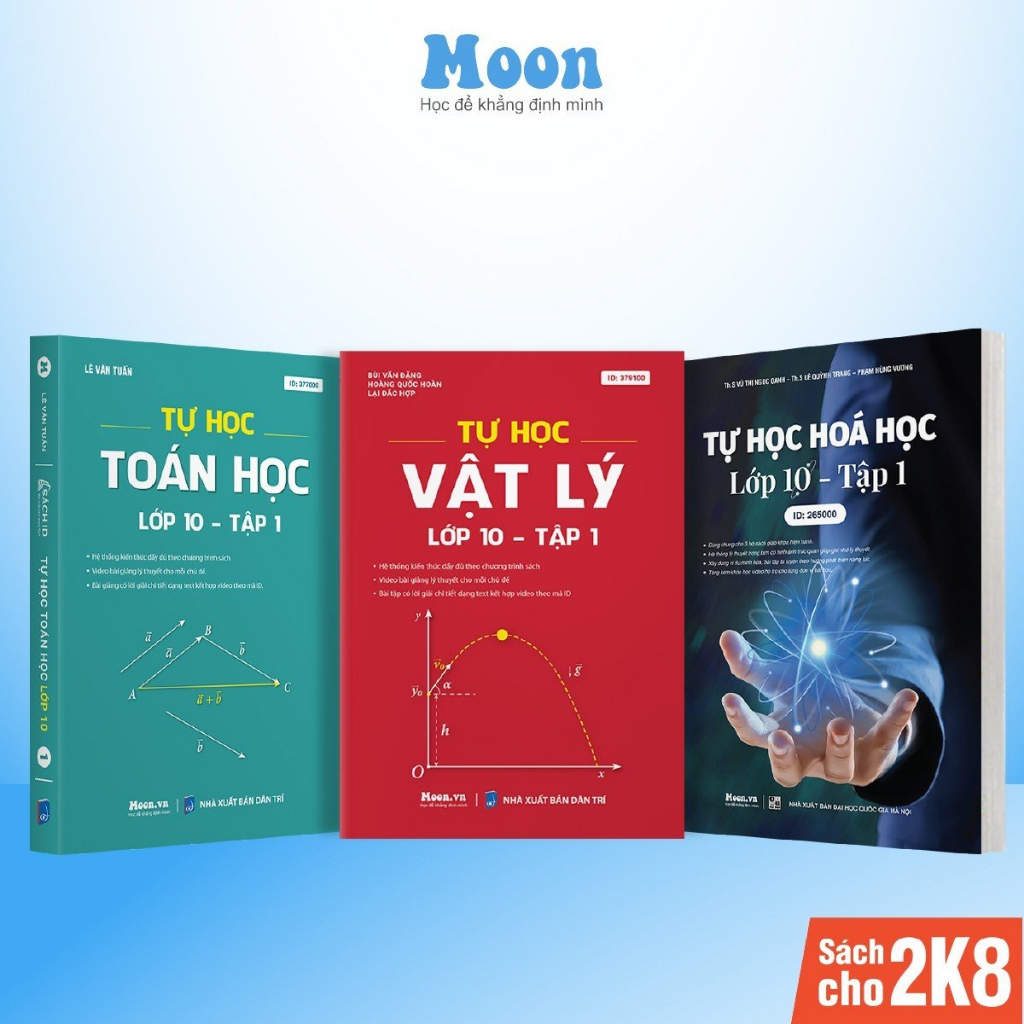 Sách Toán Lý Hoá lớp 10 chương trình mới học kì 1 bản mới nhất 2022 moonbook