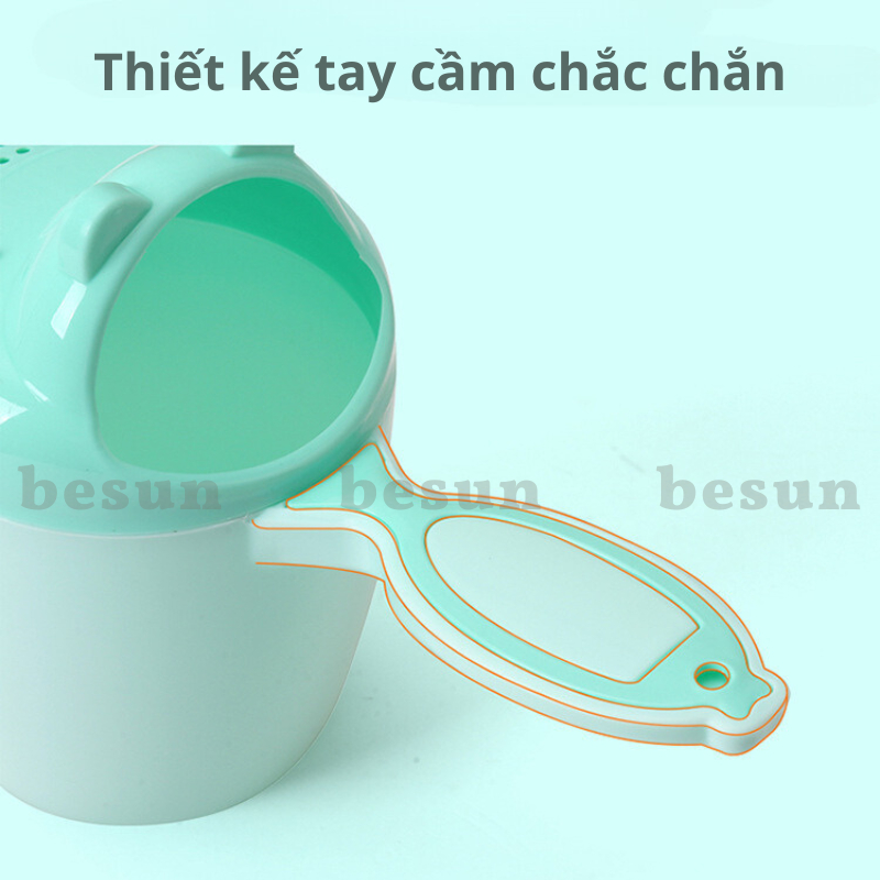 Gáo múc nước cốc đánh răng ca tắm vòi sen gội đầu đa năng cho bé