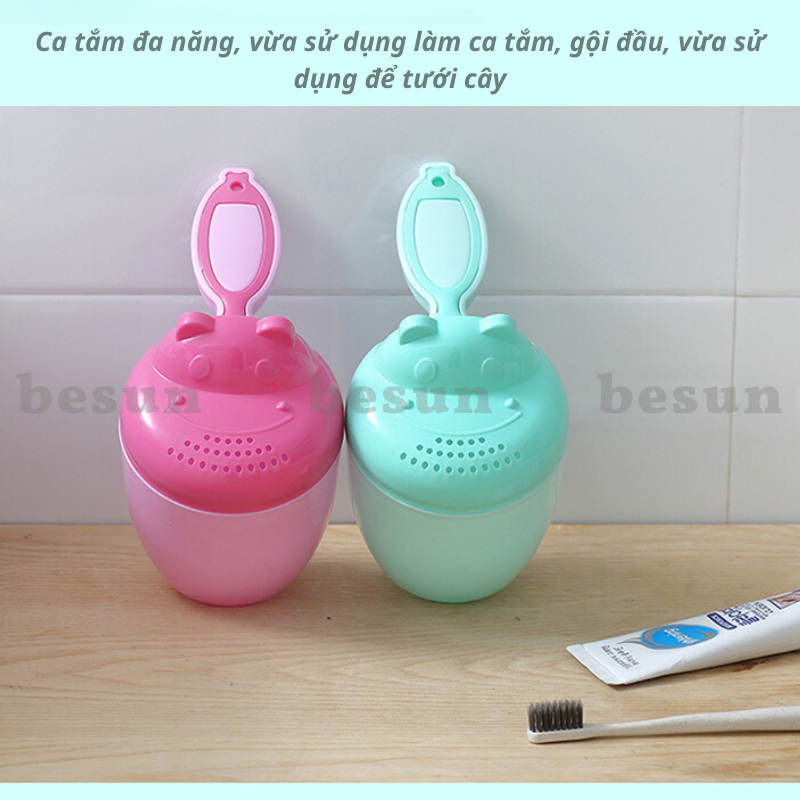 Gáo múc nước cốc đánh răng ca tắm vòi sen gội đầu đa năng cho bé