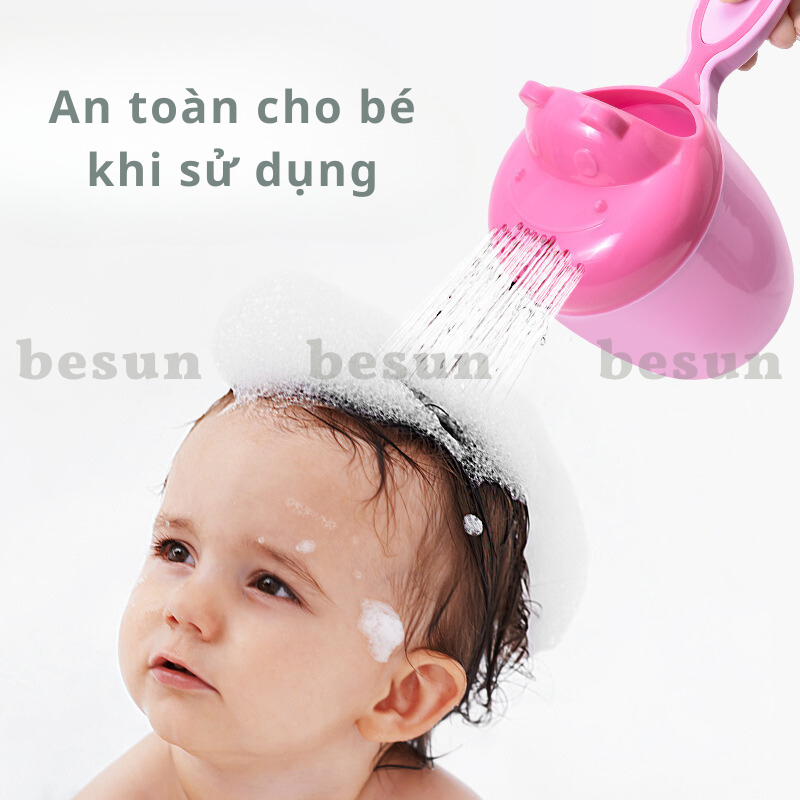 Gáo múc nước cốc đánh răng ca tắm vòi sen gội đầu đa năng cho bé