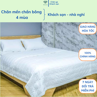 Chăn chần khách sạn riotex mền khách sạn mùa hè thu vải cotton chần gòn nguyên tấm cao cấp đủ kích thước
