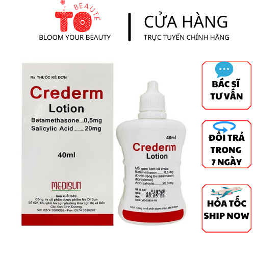 Kem dưỡng Crederm lotion 40 ml chăm sóc da công thức Beprosalic lotion.