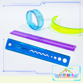 Thước kẻ dẻo học sinh 20cm - 30cm nhiều màu sắc