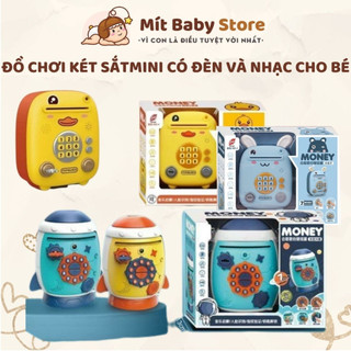 Đồ chơi két sắt điện tử mini thông minh tiết kiệm tự động có đèn và nhạc cho bé