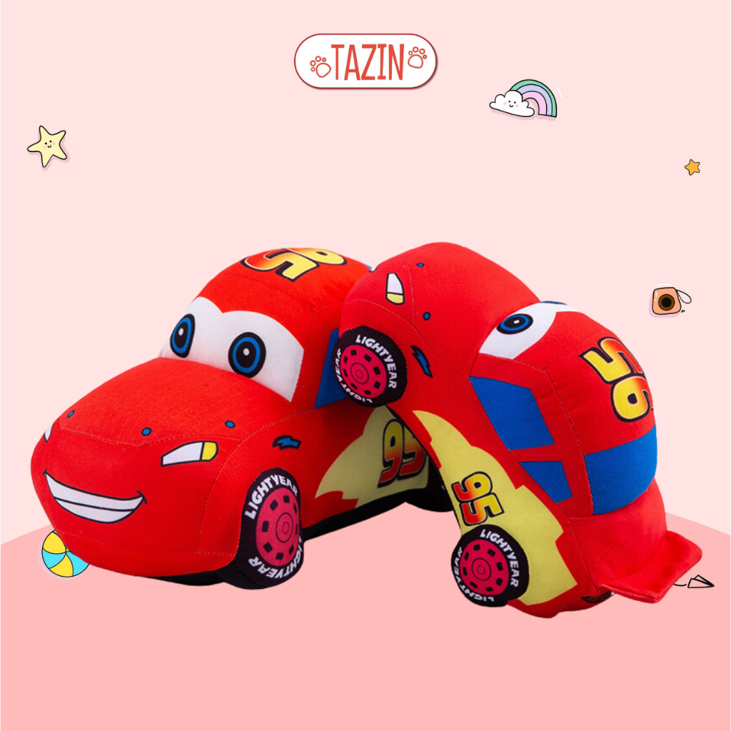 Gấu Bông Siêu Xe Mcqueen - Thú Nhồi Bông Xe Ô Tô Cao Cấp Tazin