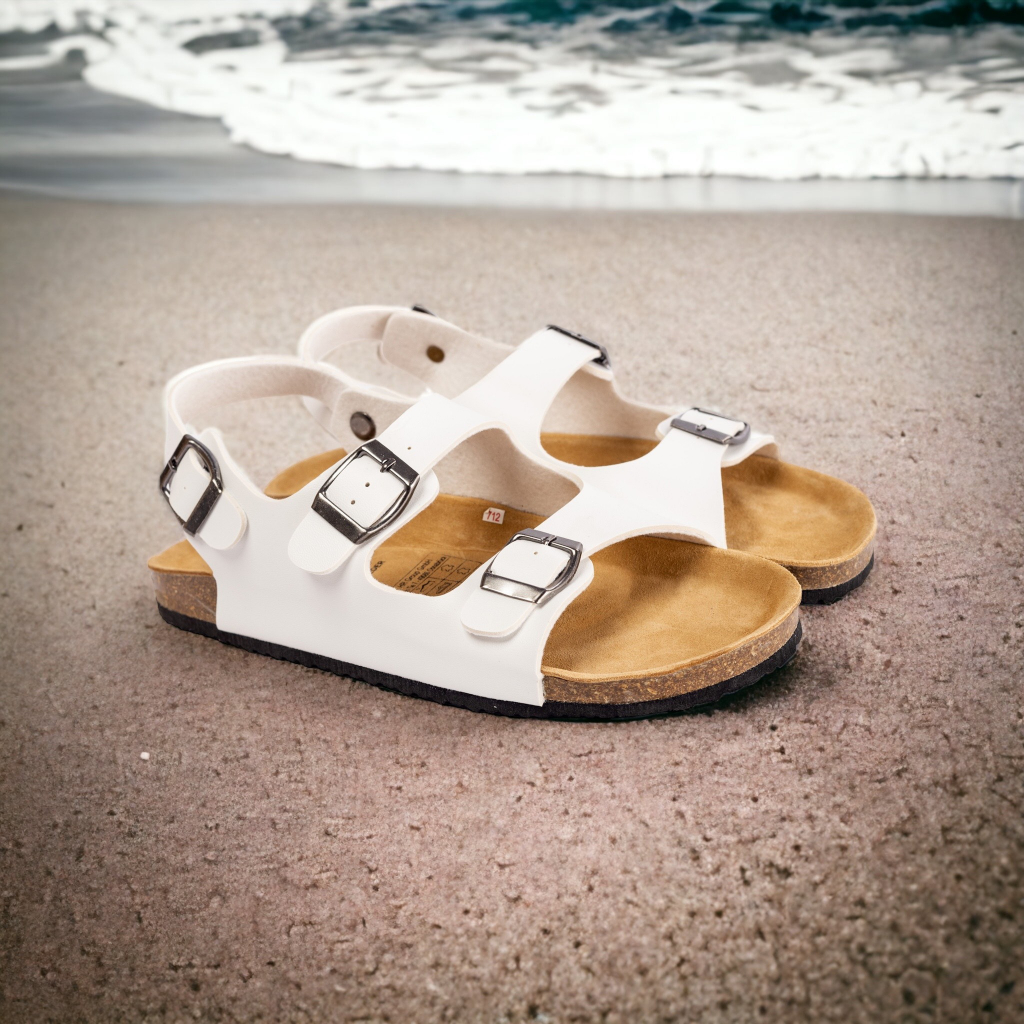 MÃ PU02 Sandal DA PU Đế Trấu Hai Quai Ngang Unisex Birken Vietnam Bioline