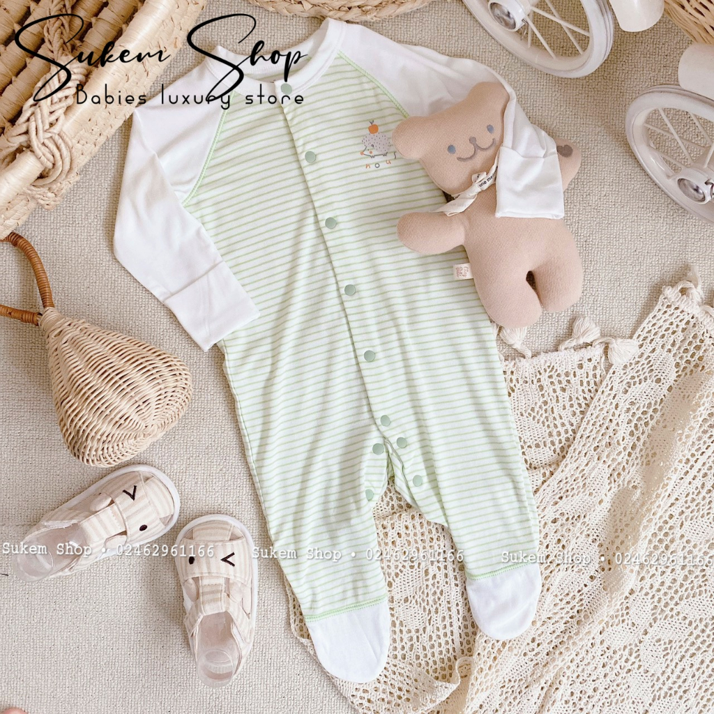 Body Có Tất Newborn Petit Nous 2023 Chất Mềm Mại Cho Bé Sơ Sinh