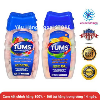 Viên nhai dạ dày Tums Extra Strength 750 của Mỹ 100 viên.