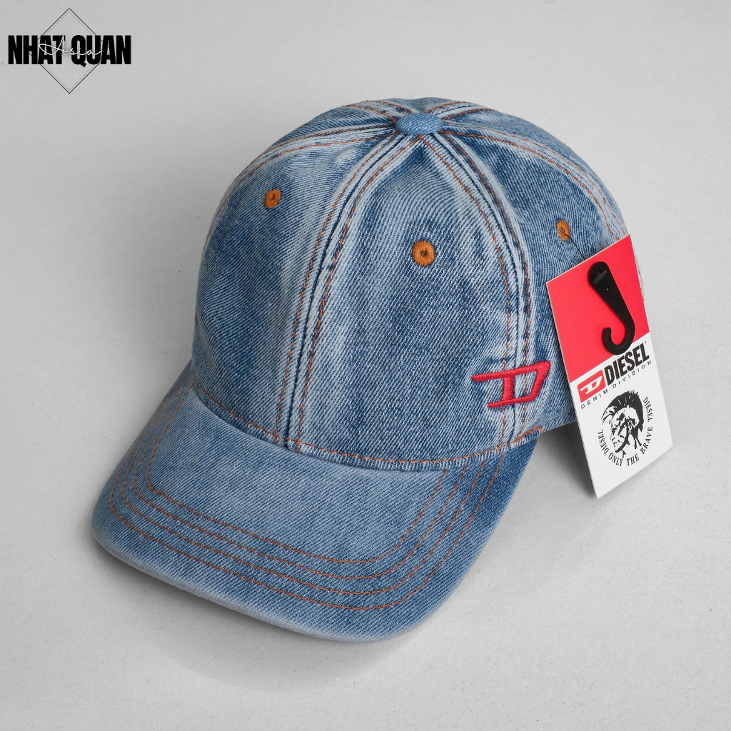 Mũ lưỡi trai Diesel Men's C-LIB-2 Hat 01-0QWTU jeans wash form mềm - Nhật Quân Asia nhatquanasia