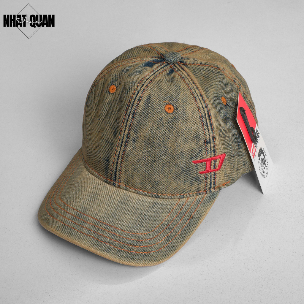 Mũ lưỡi trai Diesel Men's C-LIB-2 Hat 01-0QWTU jeans wash form mềm - Nhật Quân Asia nhatquanasia