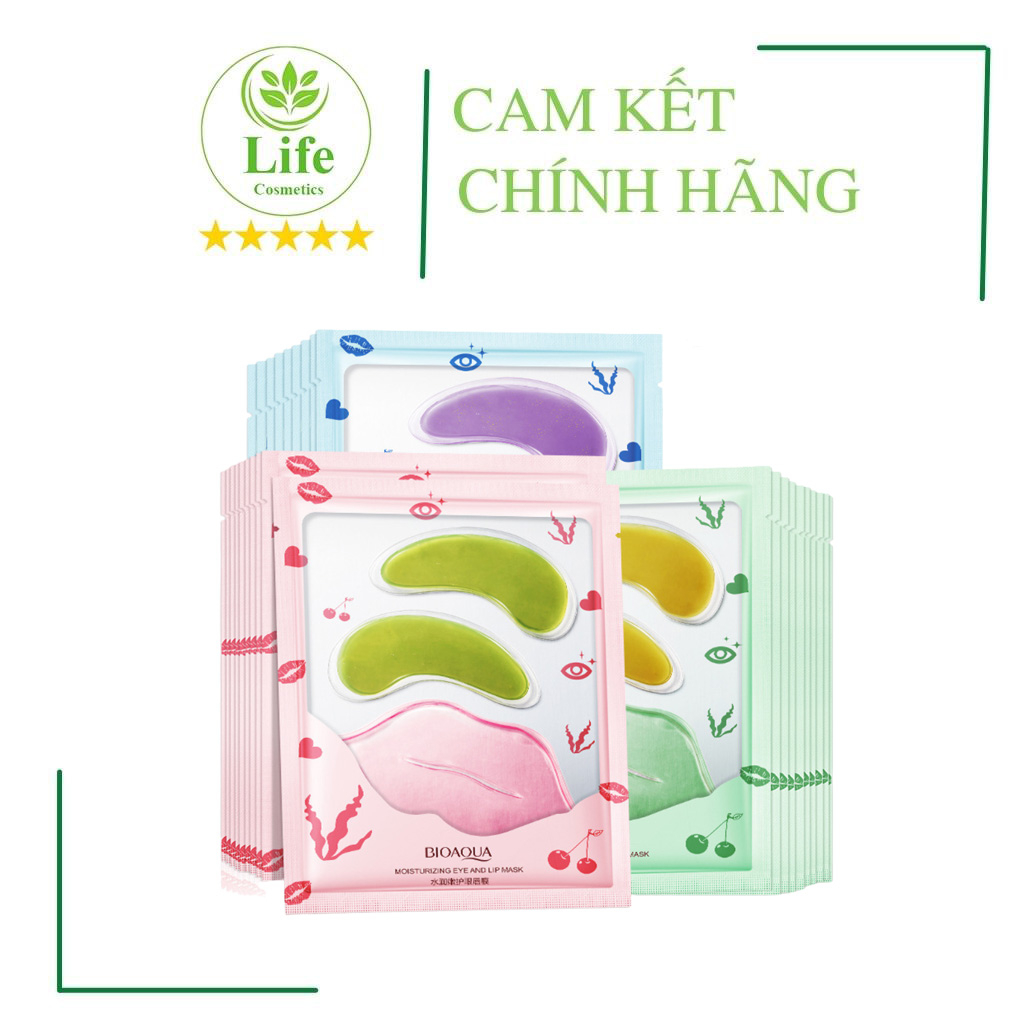Mặt Nạ Mắt Môi Bioaqua - Mặt Nạ Cấp Ẩm Dưỡng Trắng Tái Tạo Làn Da Chống Lão Hóa Mờ Nếp Nhăn Life Cosmetics