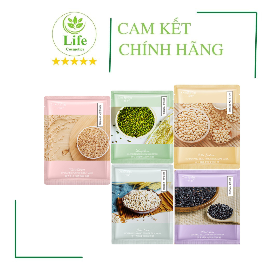 Mặt Nạ Trắng Da OneSpring - Mặt Nạ Giấy Cấp Ẩm Dưỡng Trắng Tái Tạo Làn Da Chống Lão Hóa Mờ Nếp Nhăn Life Cosmetics