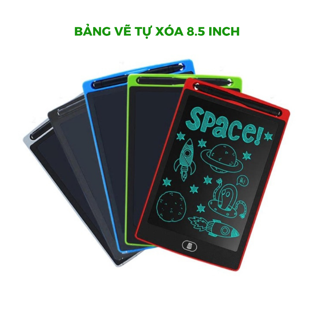 Bảng Vẽ Tự Xóa Thông Minh Cho Bé Màn Hình LCD 8.5 Inch Đồ Họa Đẹp