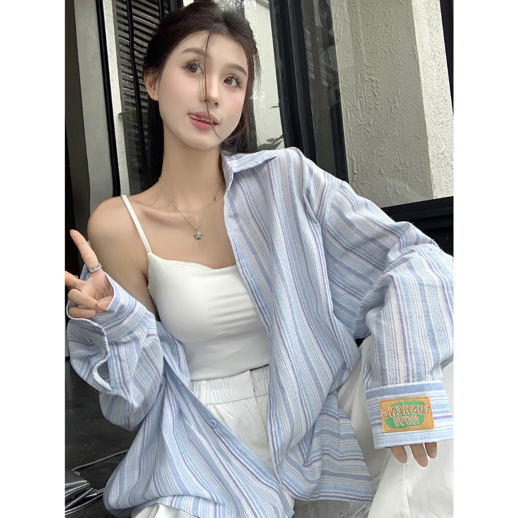Áo sơ mi kẻ form oversize - 247store.vn - Somi0175_P0K16