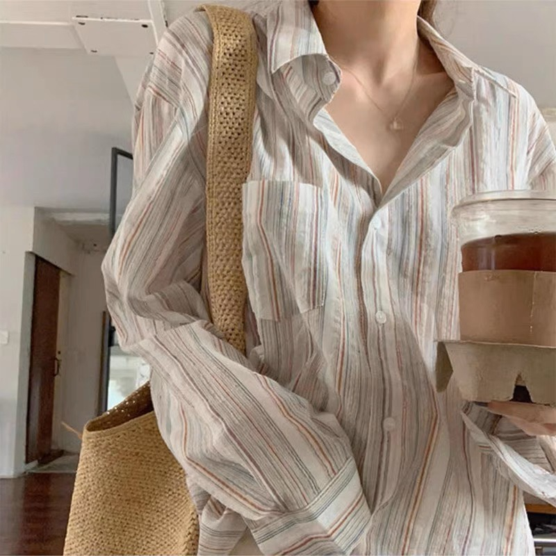 Áo sơ mi kẻ form oversize - 247store.vn - Somi0175_P0K16