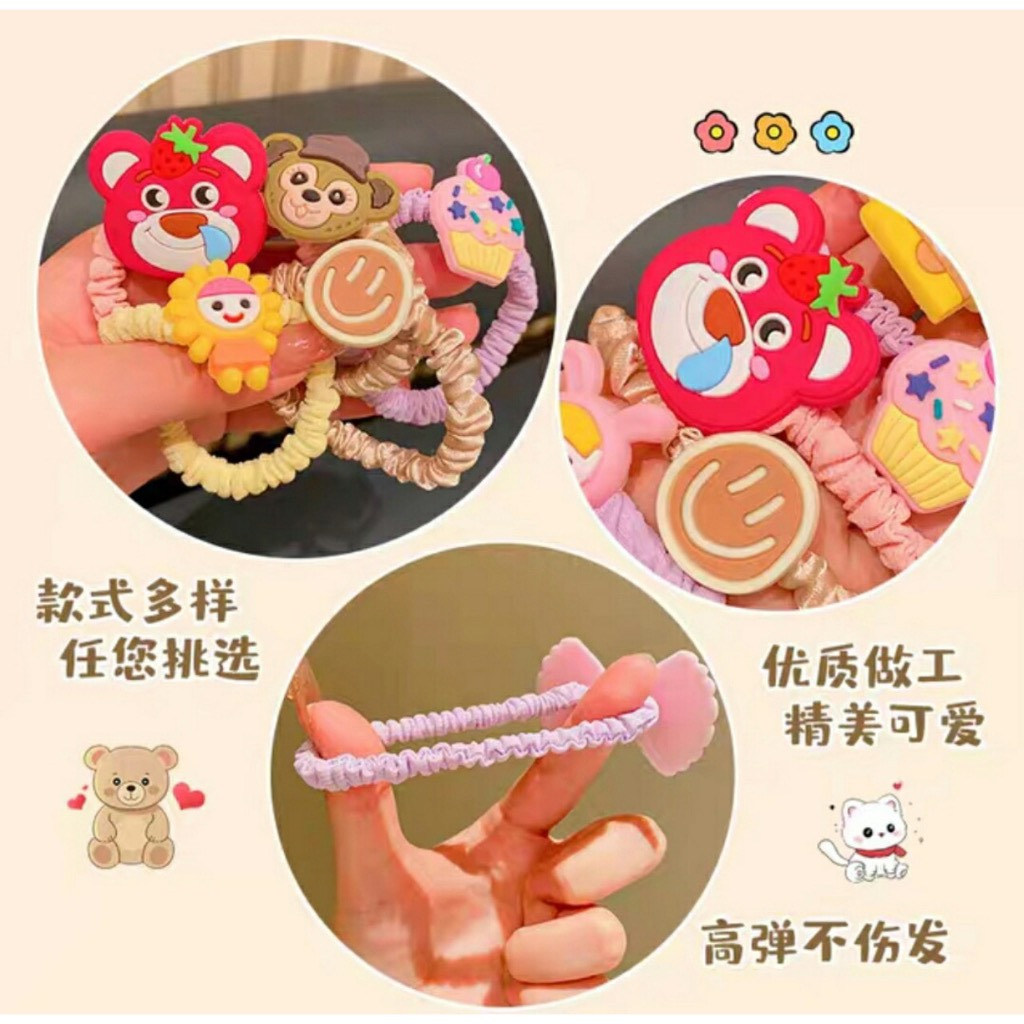 Dây buộc tóc Gấu Dâu/ Dây Buộc Tóc dễ thương cho bé| HD96