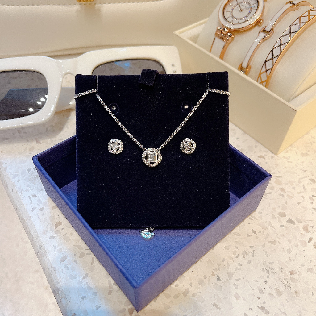 Set swarovski Angelic Square màu Silver fullbox