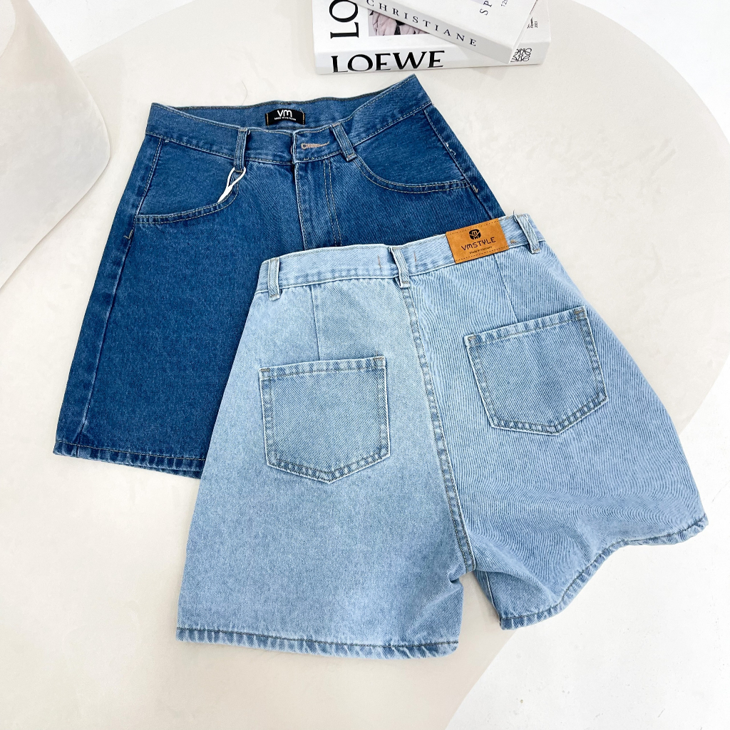 [Mã FATREND2810 giảm đến 30k tối đa 99k] Quần jean ngố nữ 681 VMSTYLE ống rộng trơ cạp cao lai thường - LJU00003