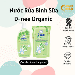 Combo Nước Rửa Bình Sữa D-nee Organic