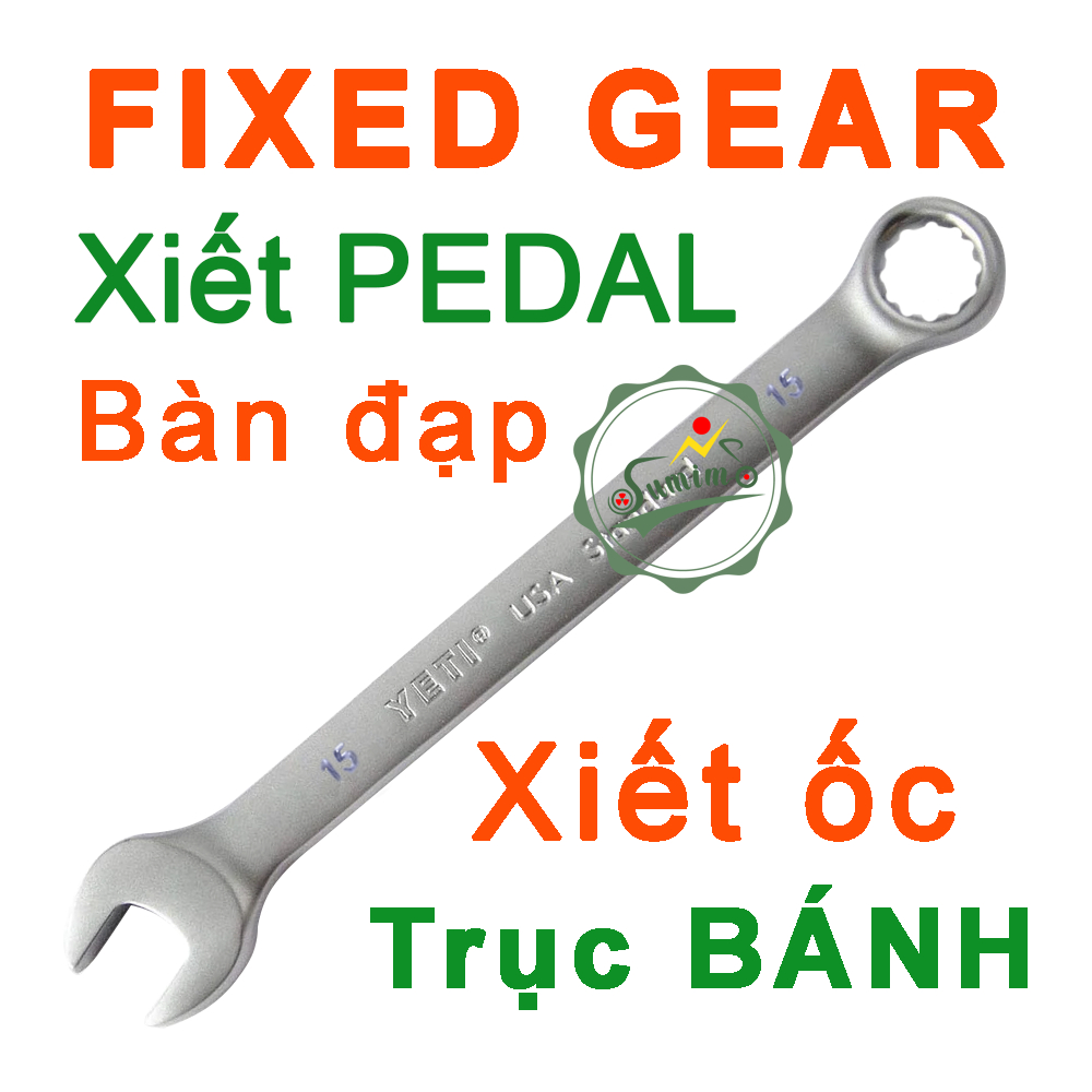 Xe đạp fixed gear TSUNAMI SNM100 cơ bản - Đen chữ trắng