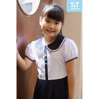 ĐẦM LIỀN THÊU TRỤ CỔ BÈO ĐỒNG PHỤC HỌC SINH T&T HÀNG LOẠI 1 THẤM HÚT MỒ HÔI TỐT MẶC RẤT MÁT