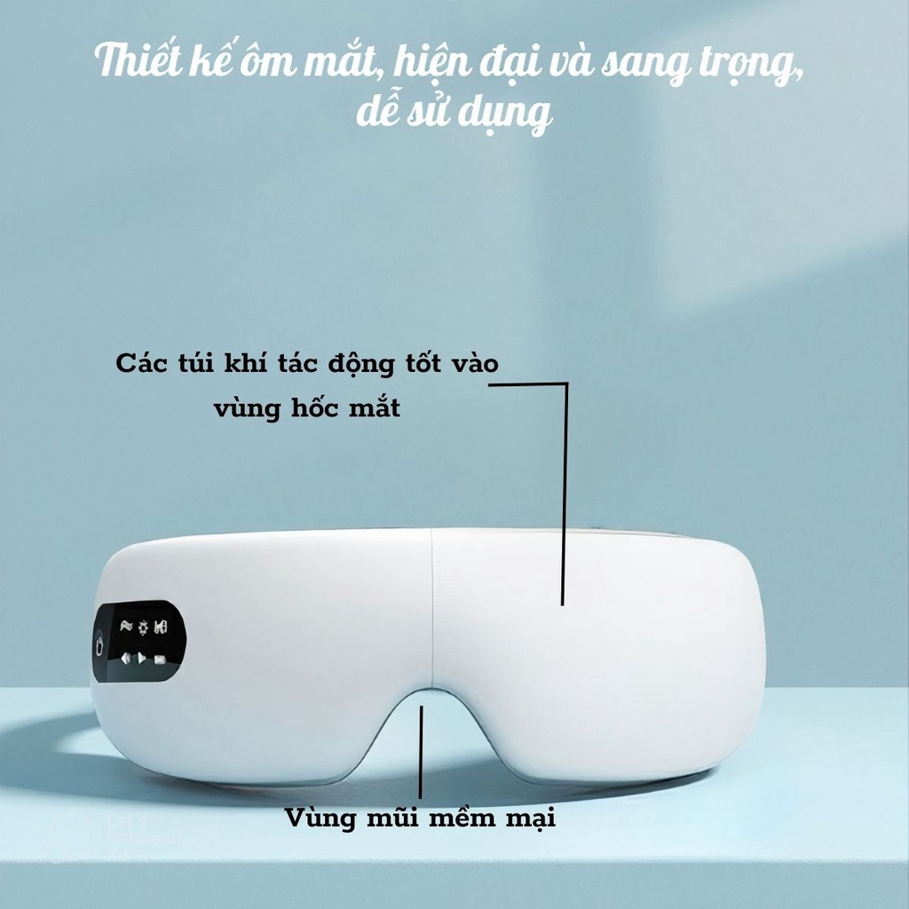 Máy Massage Mắt Bản Nâng Cấp 4 Chế Độ Massage Tích Hợp Chế Độ Rung Kết Nối Bluetooth Làm Giảm Mỏi Mắt và Lưu Thông Máu