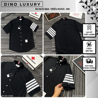 Áo Sơ Mi Cộc Nam Thom Browne Viền Tay Siêu Đẹp , Áo Sơ Mi Ngắn Tay Nam Thom Browne Viền Tay Cao Cấp