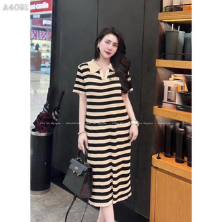 ĐẦM MIDI THUN CỔ BẺ
