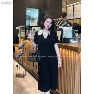 ĐẦM MIDI THUN CỔ BẺ