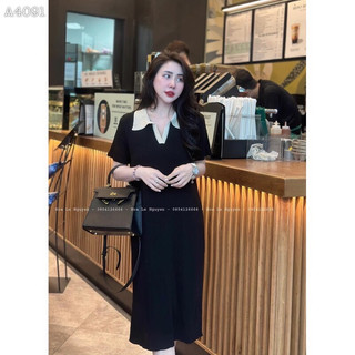 ĐẦM MIDI THUN CỔ BẺ