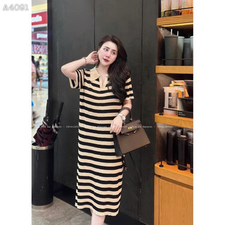 ĐẦM MIDI THUN CỔ BẺ