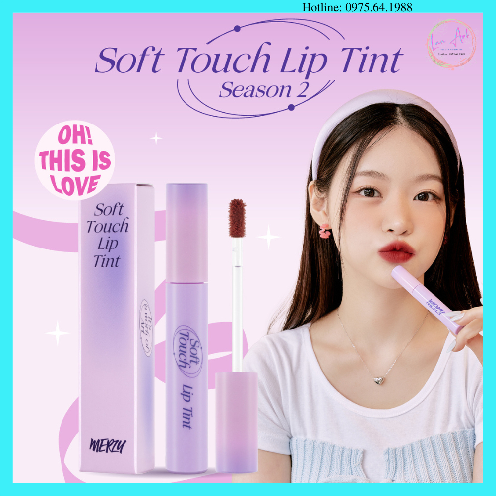 Son Kem Siêu Lì, Siêu Mịn Môi Hàn Quốc Merzy Soft Touch Lip Tint 3g