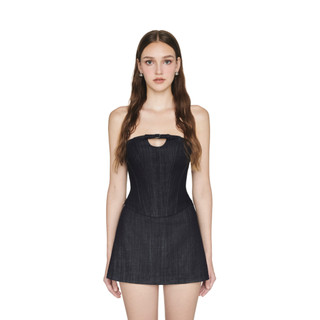 JUBIN STUDIO | Set áo cúp ngực cut out cùng chân váy Denim (London Set)