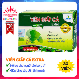 Viên giấp cá Extra New Brand Tâm Dược – Giảm táo bón, trĩ nội trĩ ngoại, ngừa suy giãn tĩnh mạch