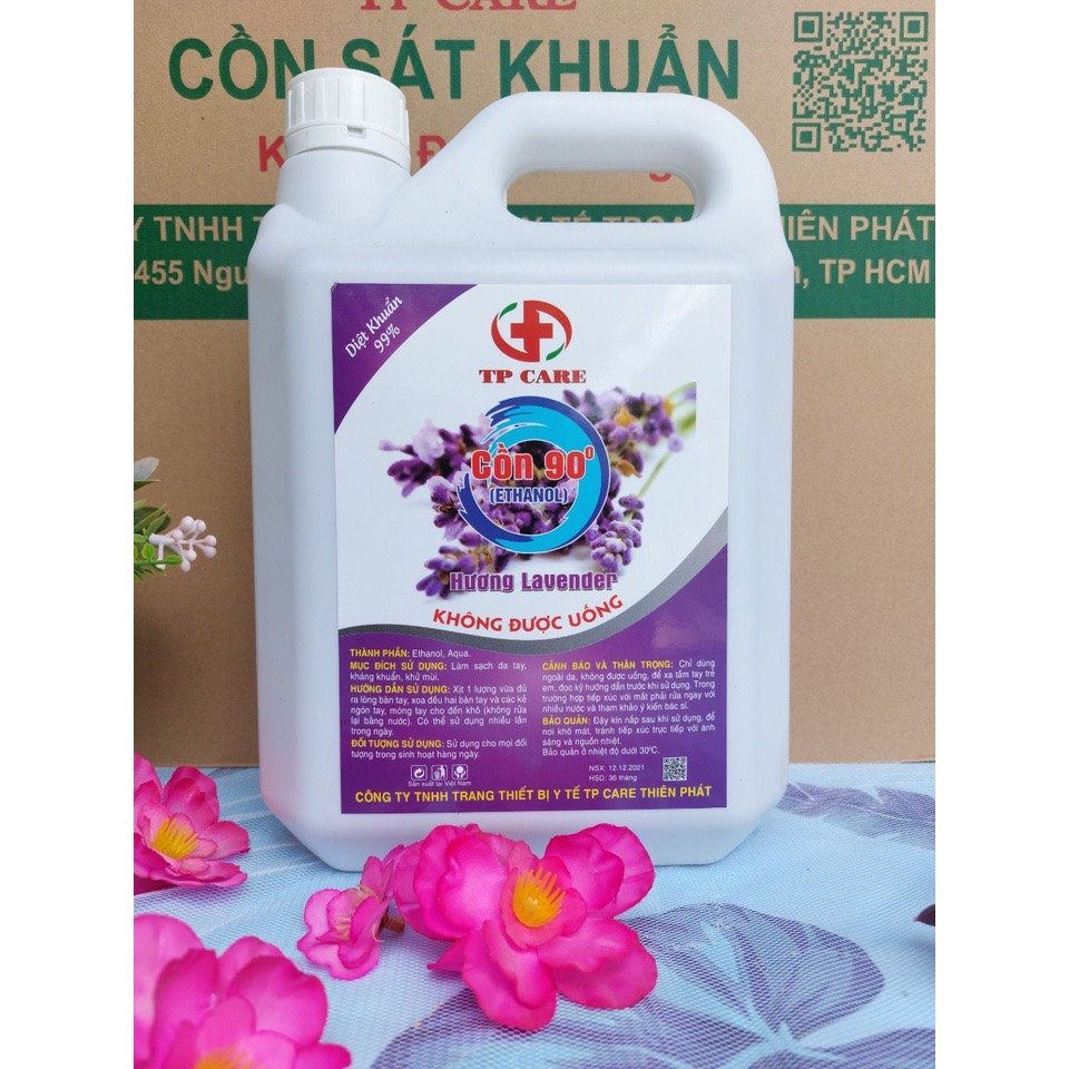 Dung dịch sát khuẩn 90 độ 5lit chanh sả- Can cồn 70 độ- tân bình