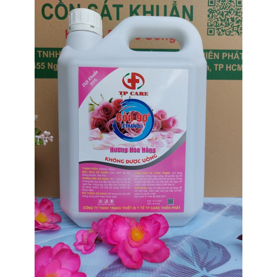 Dung dịch sát khuẩn 90 độ 5lit chanh sả- Can cồn 70 độ- tân bình