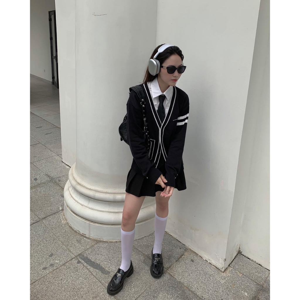 Áo khoác Modern City Cardigan Unisex, Áo len - Black