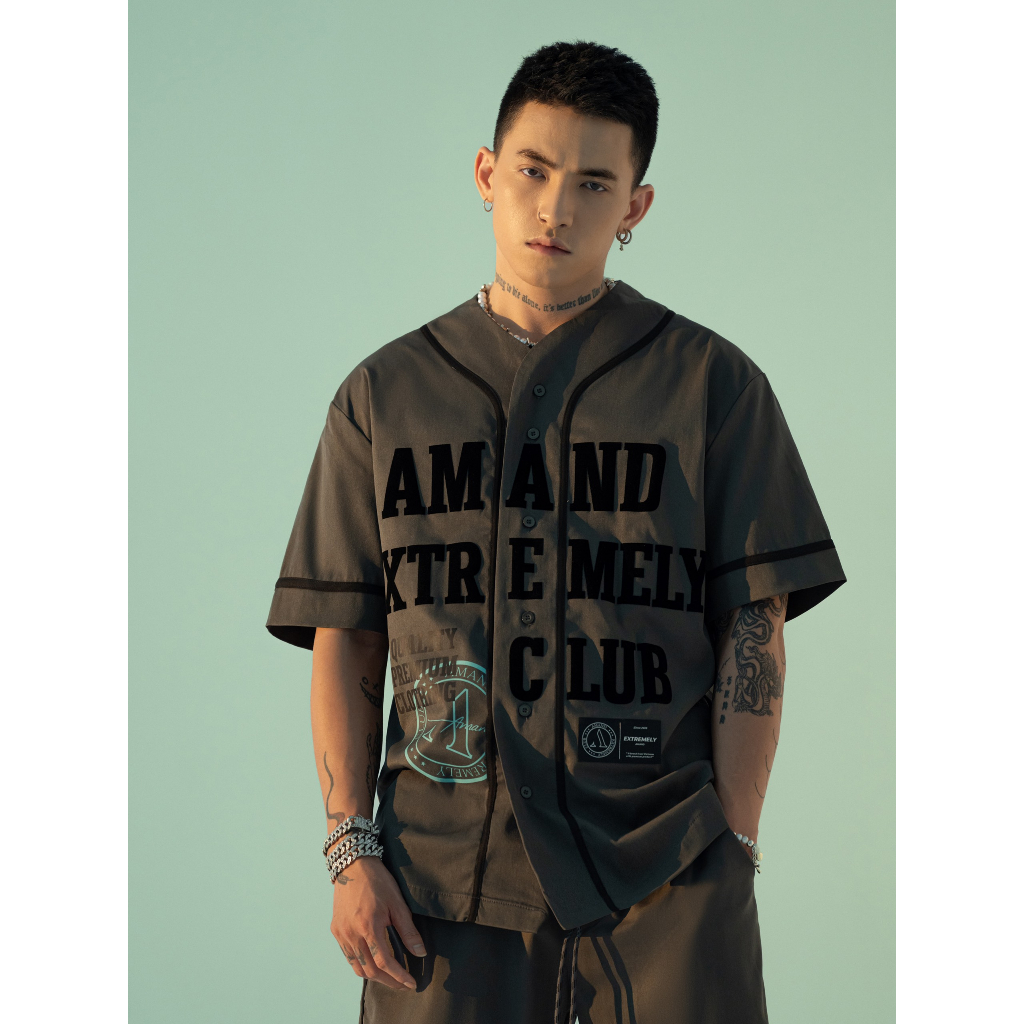 Bộ Bóng chày thể thao Unisex Amand x Bray Unisex Prime League Khaki Set - Grey