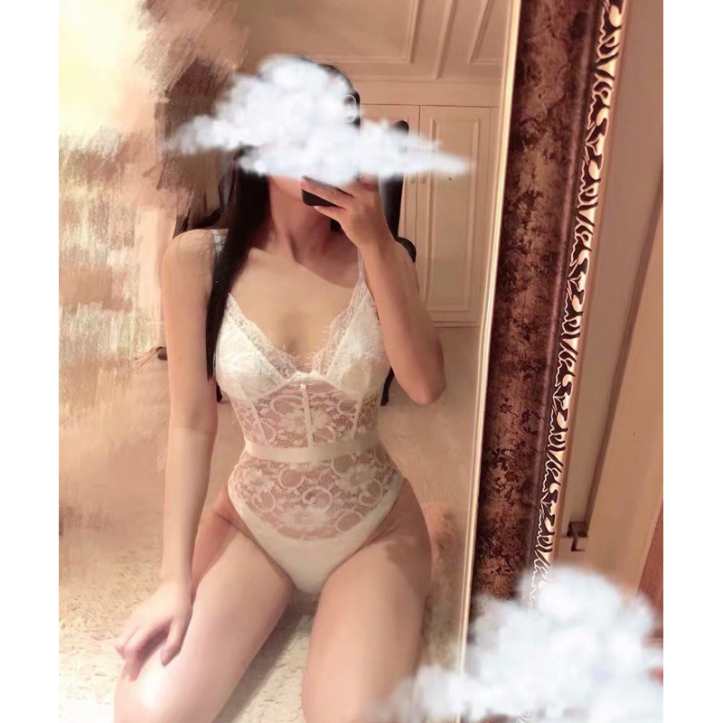 bodysuit đai bụng ren mềm mại mở khuy đũng