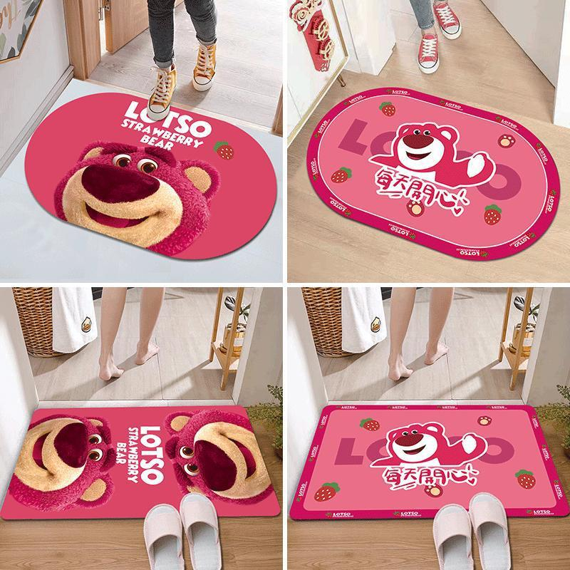Thảm lau chân Ovan thảm chùi chân bali Hình Thú đế cao su chống trơn trượt - 40cm x 60cm